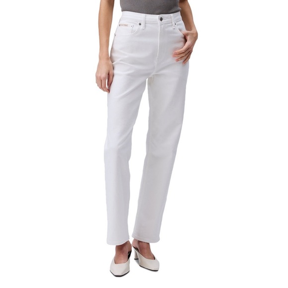 Calvin Klein Slim Straight Jeans White Denim Jeans Straight Leg Jeans 30 x 32 - Picture 6 of 8
